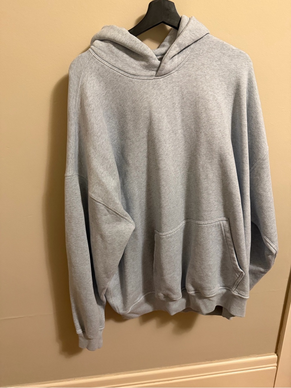 Abercrombie Essentials Popover Hoodie XXL in Blue Grey